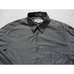 Pronto Uomo Men's Extra Fine 100% Cotton Gray Dress Size Large